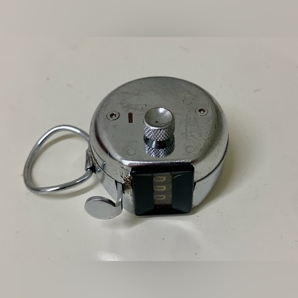 Vintage Metal Handheld Manual Finger Loop Push Button Tally Counter - Picture 2 of 15